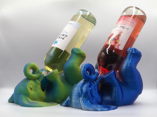 3D printed elephant bottle holder